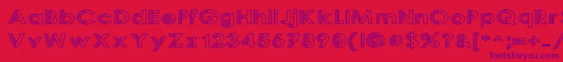 SlicedIron Font – Purple Fonts on Red Background