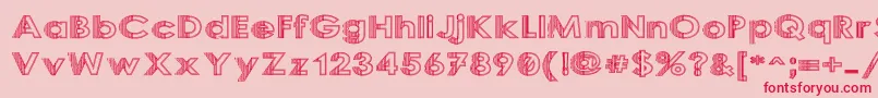 SlicedIron Font – Red Fonts on Pink Background