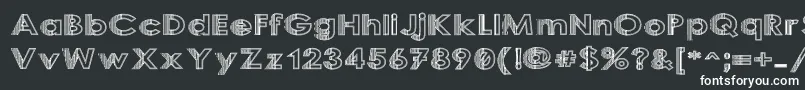 SlicedIron-fontti – valkoiset fontit mustalla taustalla