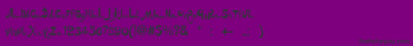 Arab3end-fontti – mustat fontit violetilla taustalla