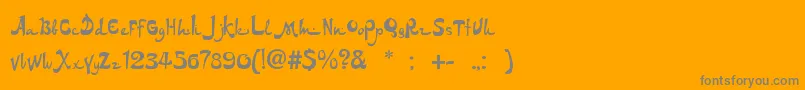 Arab3end-Schriftart – Graue Schriften auf orangefarbenem Hintergrund