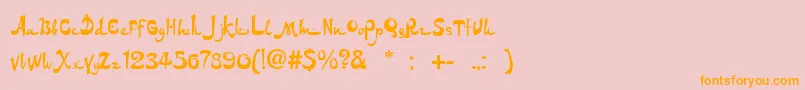 Arab3end Font – Orange Fonts on Pink Background