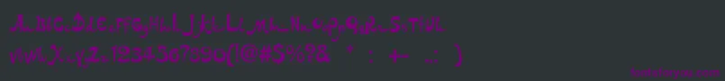 Czcionka Arab3end – fioletowe czcionki na czarnym tle