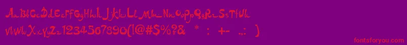 Arab3end Font – Red Fonts on Purple Background