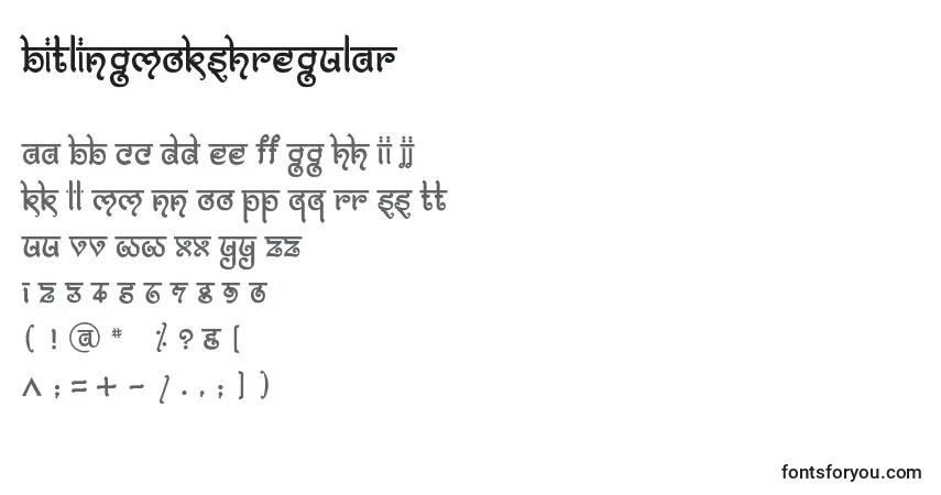 BitlingmokshRegularフォント–アルファベット、数字、特殊文字