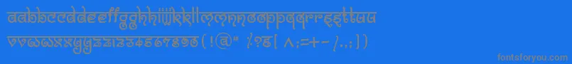 フォントBitlingmokshRegular – 青い背景に灰色の文字