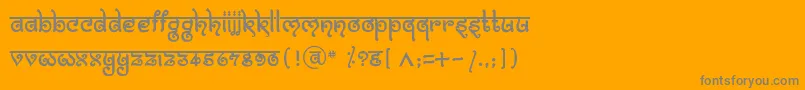 Шрифт BitlingmokshRegular – серые шрифты на оранжевом фоне