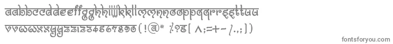 フォントBitlingmokshRegular – 白い背景に灰色の文字