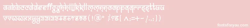 フォントBitlingmokshRegular – ピンクの背景に白い文字