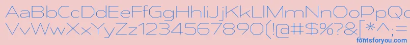 AthabascaExEl Font – Blue Fonts on Pink Background