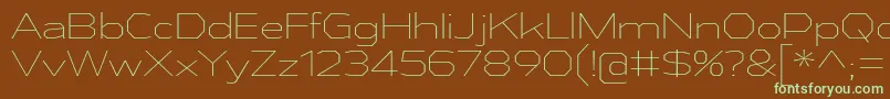 AthabascaExEl Font – Green Fonts on Brown Background