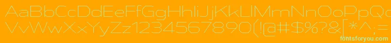 AthabascaExEl Font – Green Fonts on Orange Background