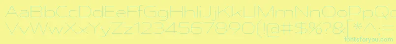 AthabascaExEl Font – Green Fonts on Yellow Background