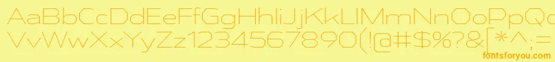 AthabascaExEl Font – Orange Fonts on Yellow Background