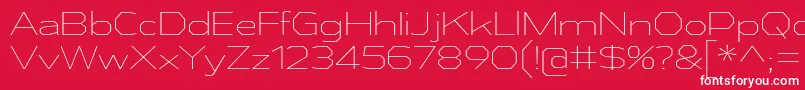 AthabascaExEl Font – White Fonts on Red Background