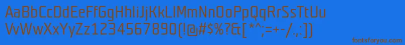 Teutonmager Font – Brown Fonts on Blue Background