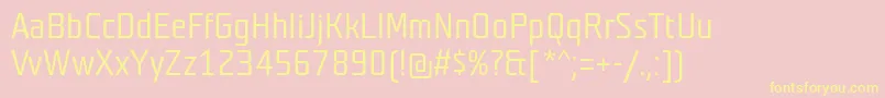 Teutonmager Font – Yellow Fonts on Pink Background
