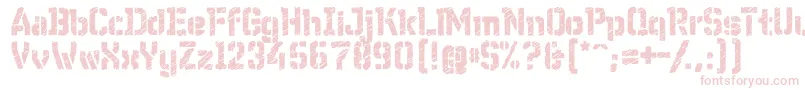 WcWunderbachRough-Schriftart – Rosa Schriften auf weißem Hintergrund