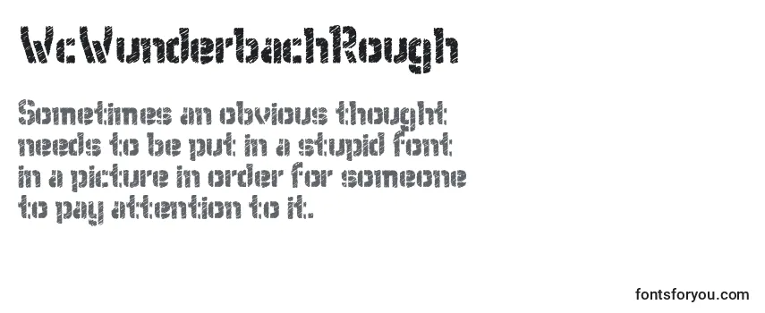 Review of the WcWunderbachRough Font