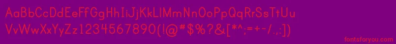 PrintBoldOt Font – Red Fonts on Purple Background