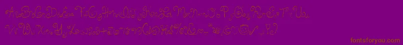 Skirt Font – Brown Fonts on Purple Background