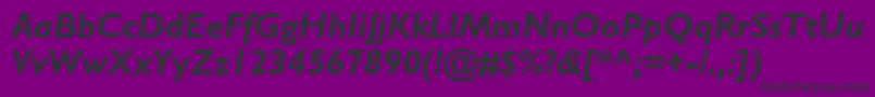 GillSansBoldItalic Font – Black Fonts on Purple Background