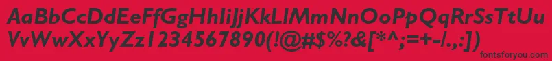 More about GillSansBoldItalic Font GillSansBoldItalic Font – Black Fonts on Red Background