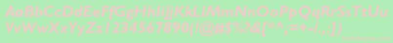 Więcej informacji o czcionce GillSansBoldItalic Czcionka GillSansBoldItalic – różowe czcionki na zielonym tle