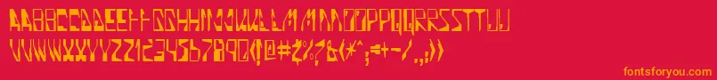Quinolin Font – Orange Fonts on Red Background