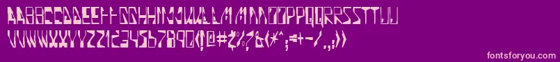 Quinolin Font – Pink Fonts on Purple Background