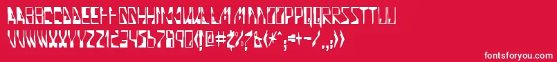 Quinolin Font – White Fonts on Red Background
