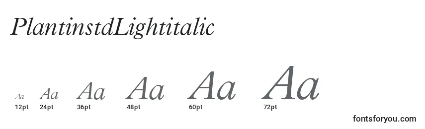 PlantinstdLightitalic Font Sizes
