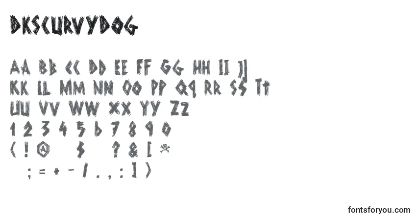 A fonte DkScurvyDog – alfabeto, números, caracteres especiais