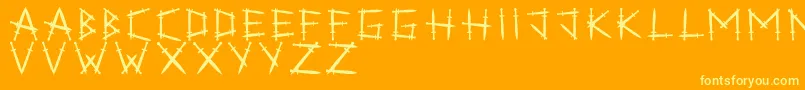 Swordlings Font – Yellow Fonts on Orange Background