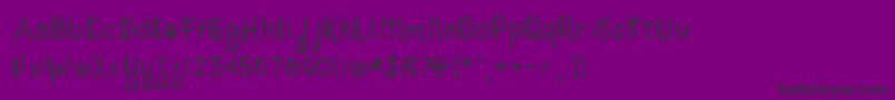 Akashimf-Schriftart – Schwarze Schriften auf violettem Hintergrund