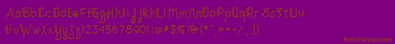 Akashimf Font – Brown Fonts on Purple Background