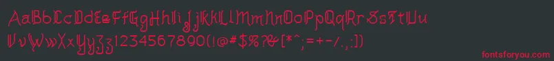 Шрифт Akashimf – красные шрифты на чёрном фоне