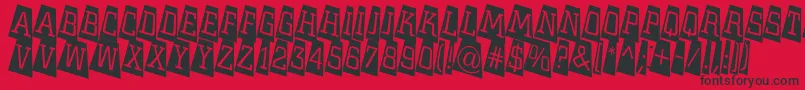 ACitynovattlcmtwlt Font – Black Fonts on Red Background