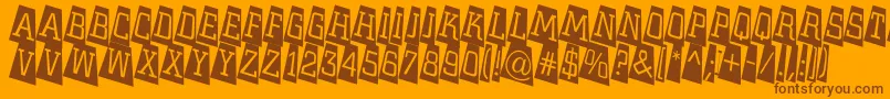 ACitynovattlcmtwlt Font – Brown Fonts on Orange Background