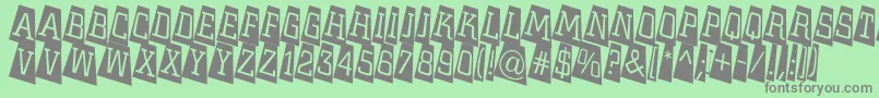 ACitynovattlcmtwlt Font – Gray Fonts on Green Background