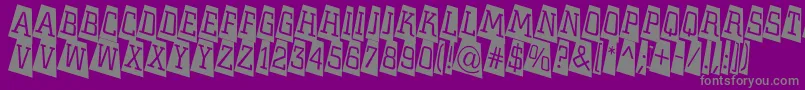 ACitynovattlcmtwlt Font – Gray Fonts on Purple Background