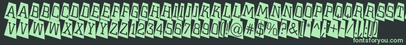 ACitynovattlcmtwlt Font – Green Fonts on Black Background