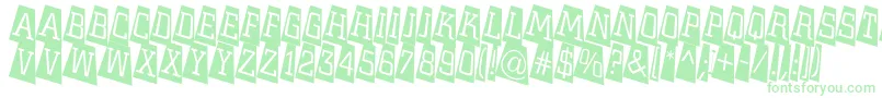ACitynovattlcmtwlt Font – Green Fonts on White Background