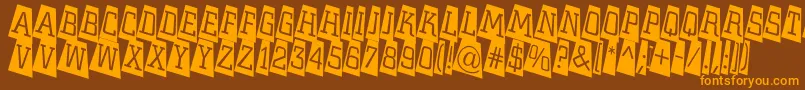 ACitynovattlcmtwlt Font – Orange Fonts on Brown Background