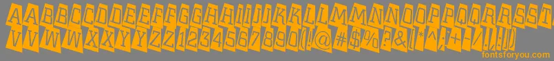 ACitynovattlcmtwlt-Schriftart – Orangefarbene Schriften auf grauem Hintergrund