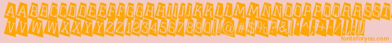 ACitynovattlcmtwlt Font – Orange Fonts on Pink Background