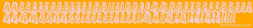 ACitynovattlcmtwlt Font – Pink Fonts on Orange Background