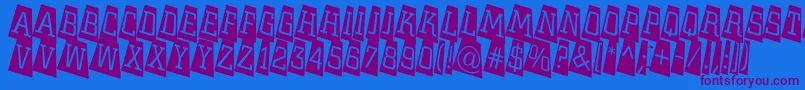 Шрифт ACitynovattlcmtwlt – фиолетовые шрифты на синем фоне