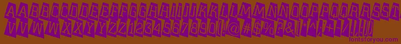 ACitynovattlcmtwlt Font – Purple Fonts on Brown Background