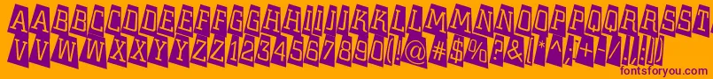 ACitynovattlcmtwlt Font – Purple Fonts on Orange Background